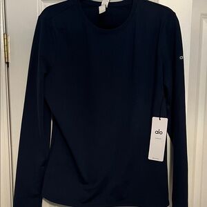 ALO Yoga Women's Deep Blue Long Sleeve Top